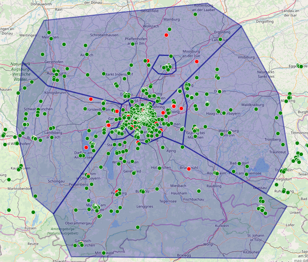 Bild: Segmentübersicht des Netzes bei Freifunk München