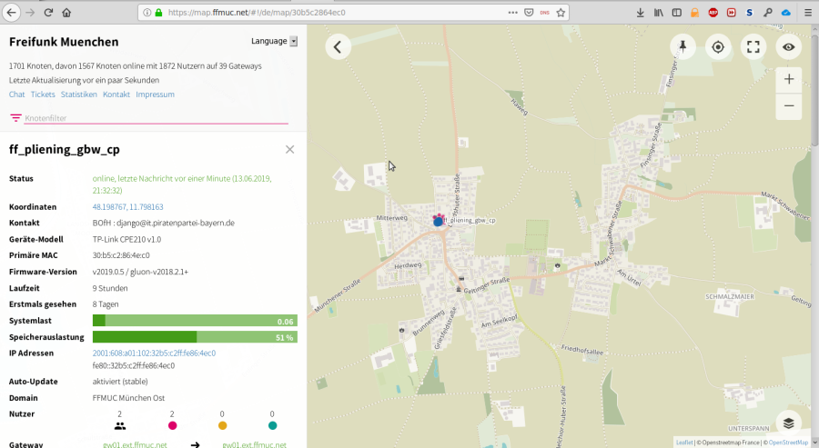 Bild: Freifunk Knotenkarte